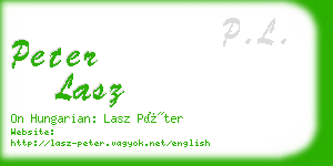 peter lasz business card